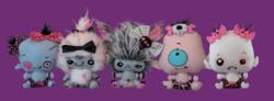 From left, Zombie Baby, Abominable Snow Baby,Werewolf Baby, Cyclops Baby and Vampire Baby.
